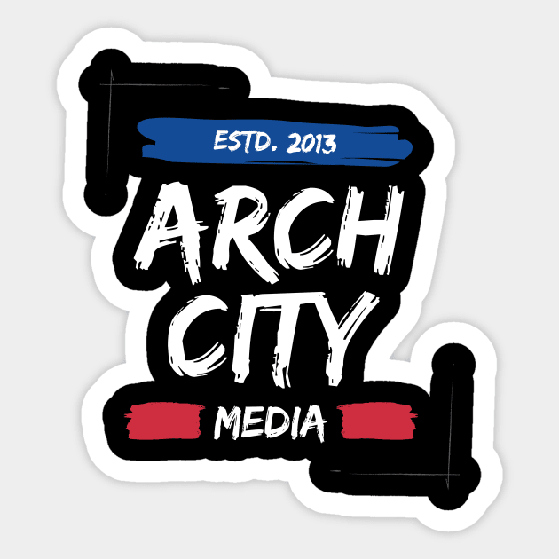 Arch City Media Brush Sticker by Arch City Tees